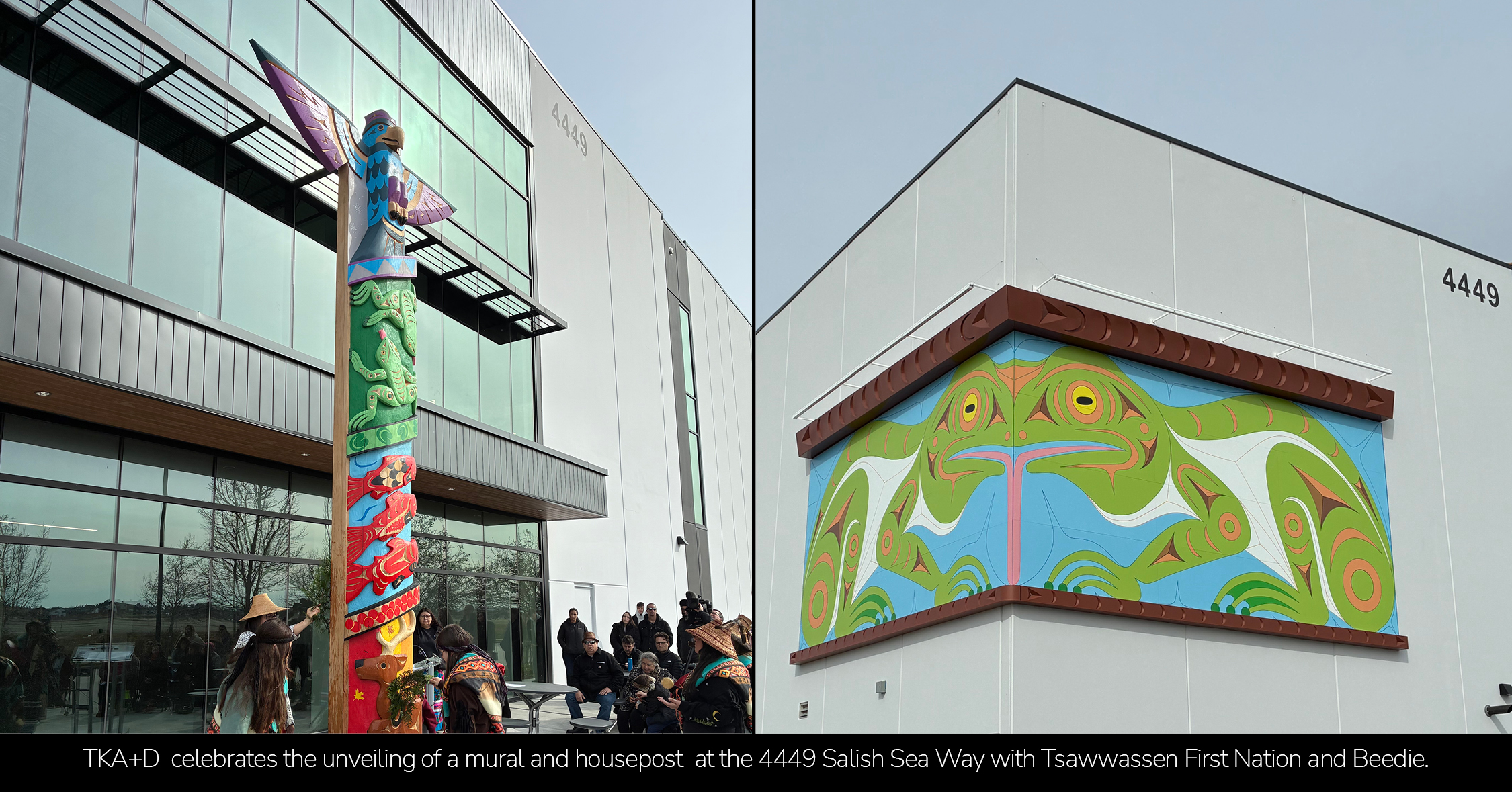 TKA+D Celebrates Unveiling of Indigenous Art at 4449 Salish Sea Way