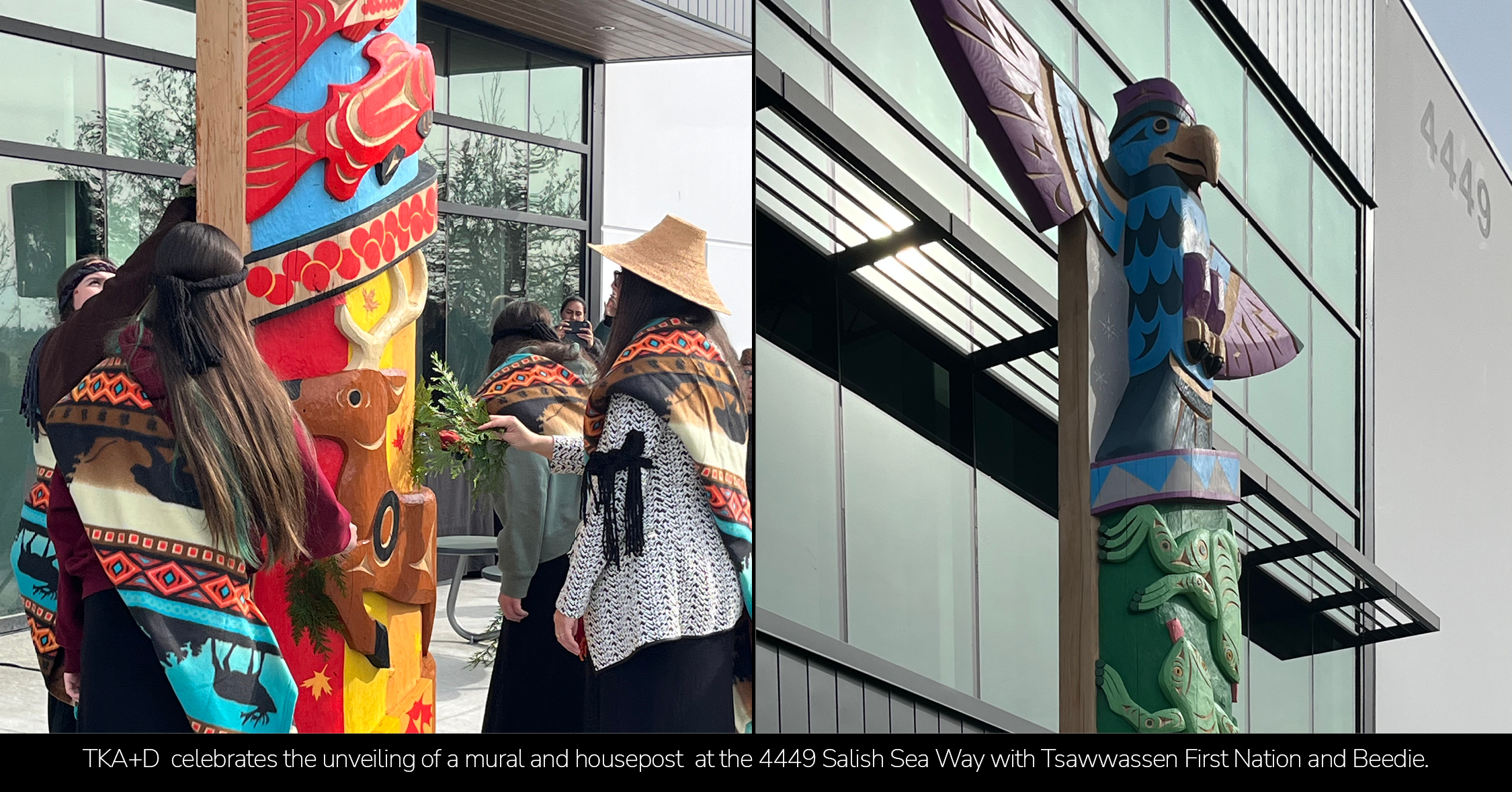 TKA+D Celebrates Unveiling of Indigenous Art at 4449 Salish Sea Way